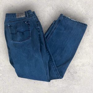 LRG Jeans Distressed Wide Straight Leg Charcoal Gray Denim Jeans Size 42”x32”